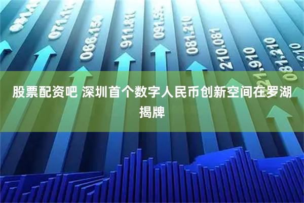 股票配资吧 深圳首个数字人民币创新空间在罗湖揭牌